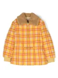 Gucci Kids checkered wool bomber jacket - Yellow