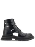 Alexander McQueen Wander cut-out combat boots - Black