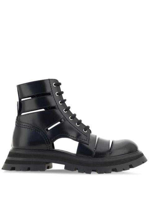 Alexander McQueen Wander cut-out combat boots Women