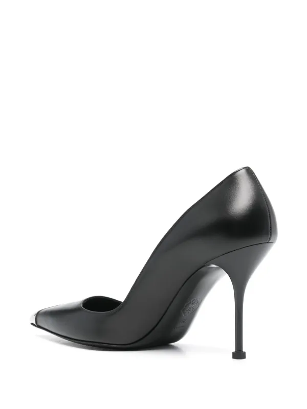 Alexander McQueen Punk 90mm Leather Pumps | Black | FARFETCH