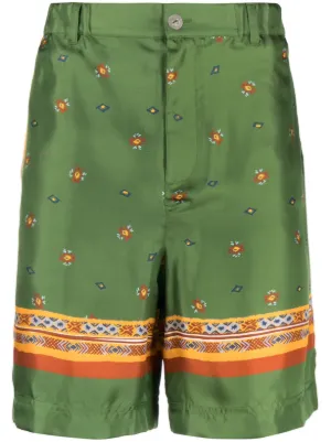 Dolce & Gabbana マヨリカプリント ショートパンツ | グリーン