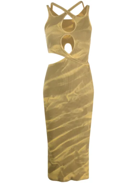 Dion Lee abstract-print midi dress