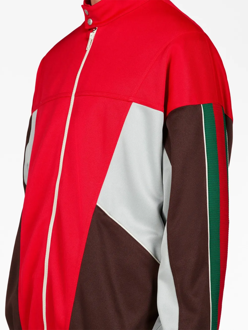 Gucci Panelled Jersey-knit Jacket In Red