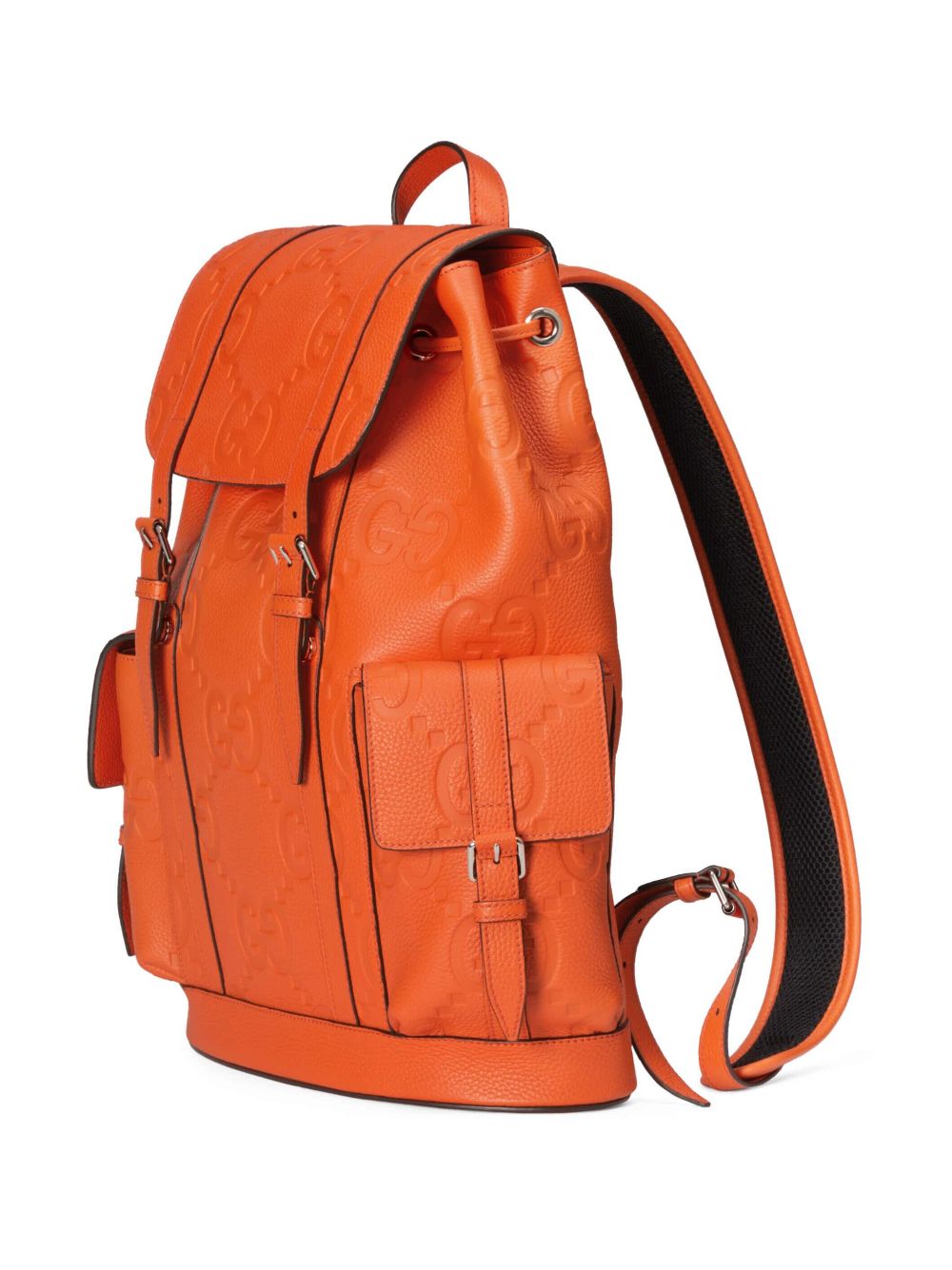 Gucci Gg Jumbo Leather Backpack In Orange | ModeSens