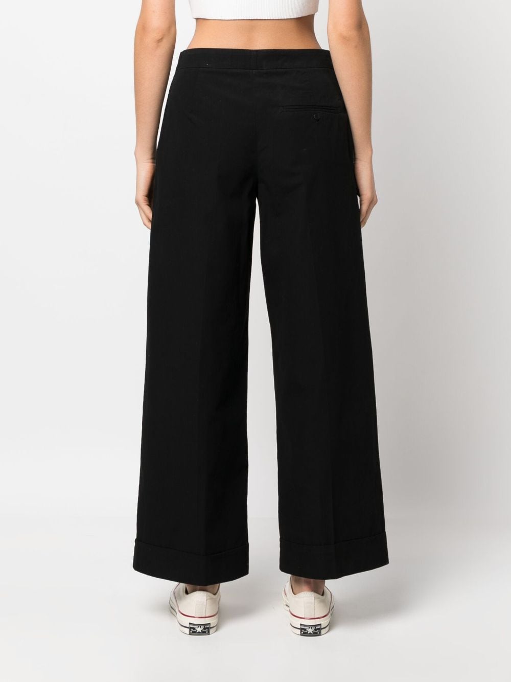 Shop Apc Euphemia Belted Wide-leg Trousers In Black