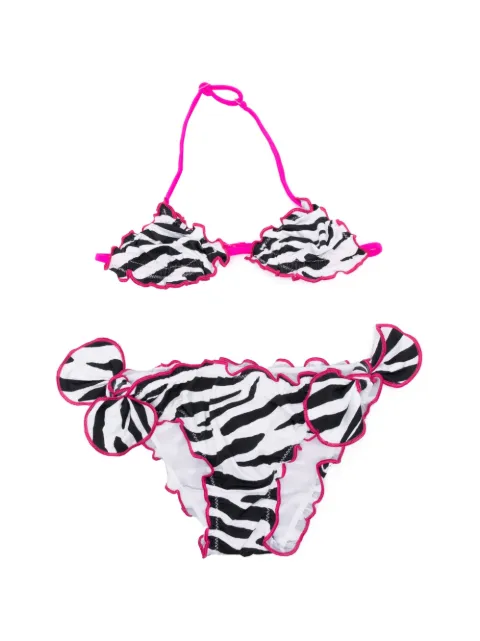 MC2 Saint Barth Kids bikini estilo triángulo con ribete de volantes