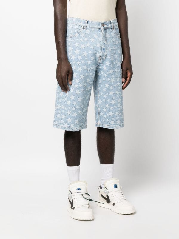 Louis Vuitton Jacquard Monogram Denim Shorts - Farfetch