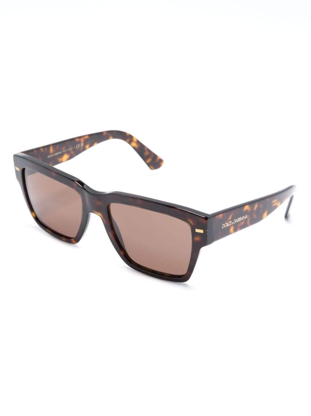 Shop Dolce & Gabbana Square-frame Tinted Sunglasses In Braun
