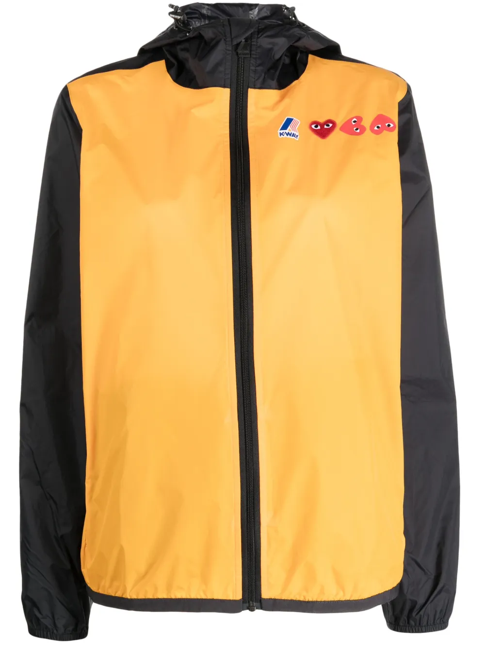 Comme Des Garçons Play Colou-black Sport Jacket In Orange