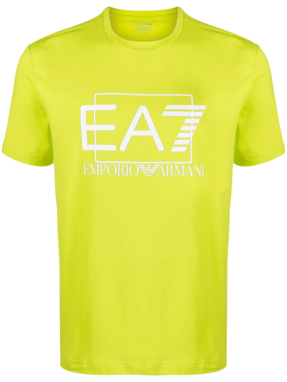 Ea7 Logo-detail Cotton-blend T-shirt In Green