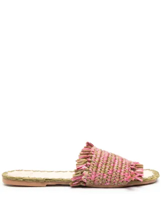 Manebi Woven Flat Slides Farfetch