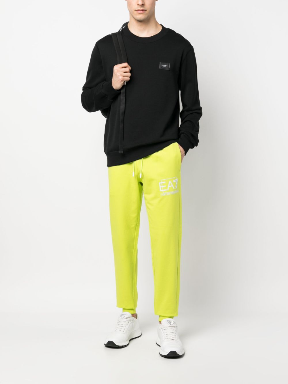 Ea7 Emporio Armani Trainingsbroek met logoprint - Groen