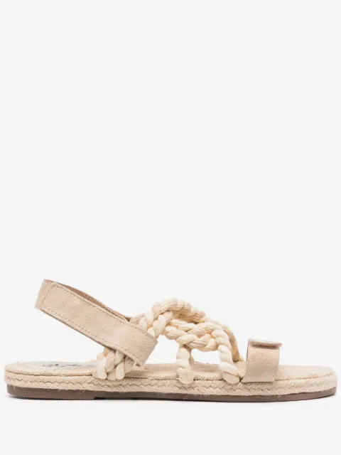 Manebi braided flat sandals