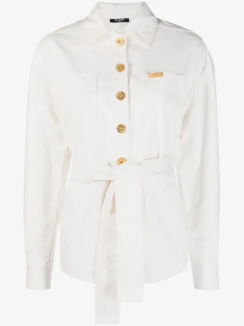 Balmain Jeansjacke mit Logo