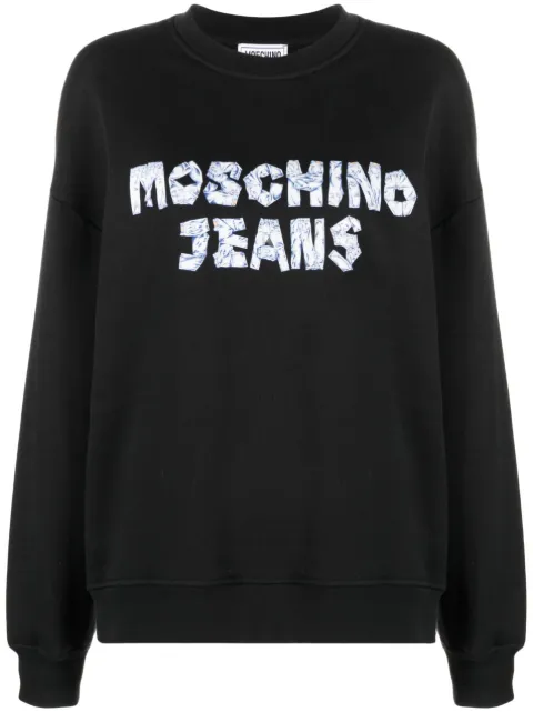 MOSCHINO JEANS jeans logo-print sweatshirt
