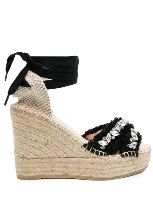 Espadrilles compensées Gaia 110 mm à ornements - Manebi - Modalova