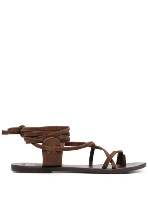 Manebi lace-up suede sandals 