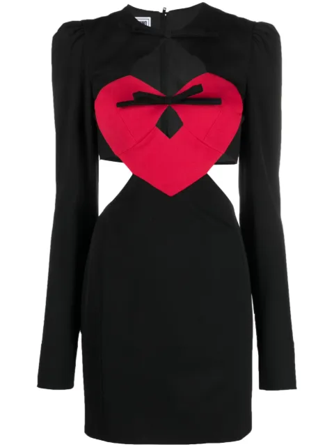 MOSCHINO JEANS heart-motif cut-out minidress 