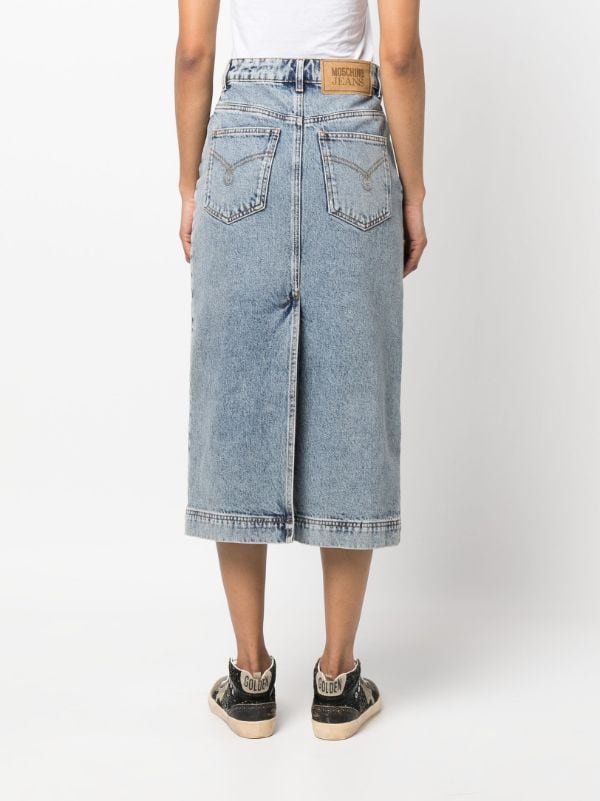 MOSCHINO JEANS ウォッシュドデニム スカート - Farfetch