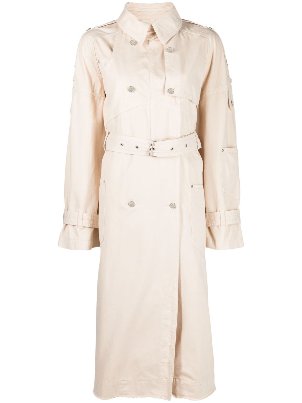 MOSCHINO JEANS double-breasted trench coat - Neutrals