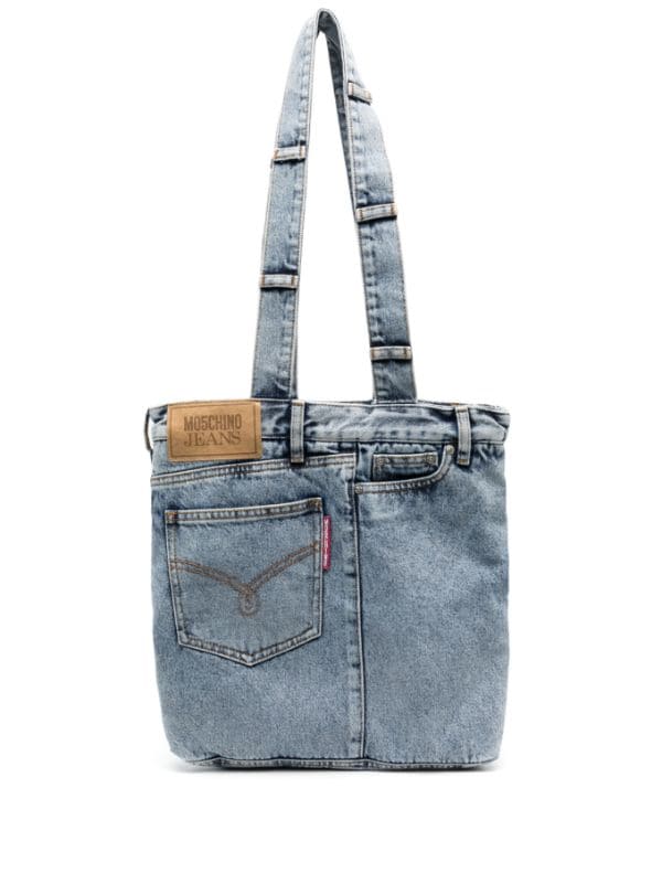 Moschino Jeans Denim Tote Bag - Blue