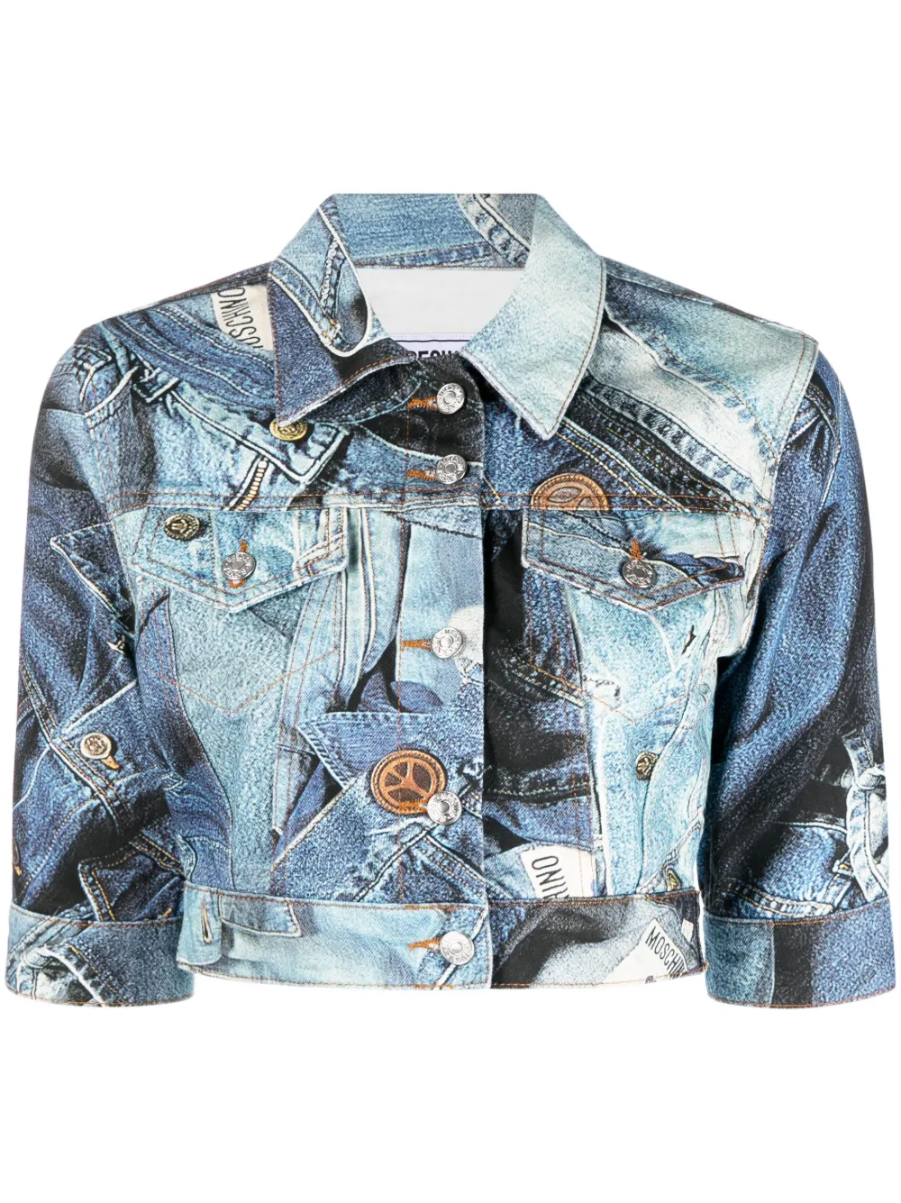 MOSCHINO JEANS Cropped Denim Jacket Farfetch