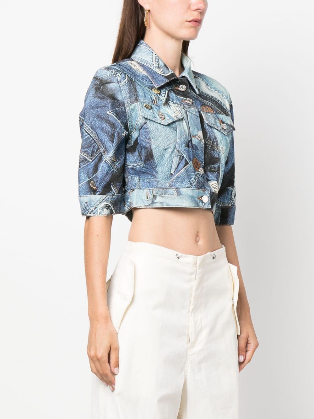 MOSCHINO JEANS Cropped Denim Jacket - Farfetch