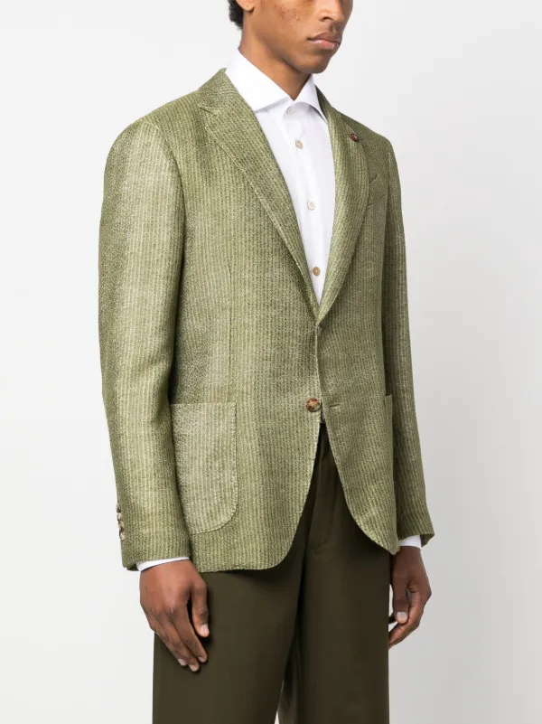 Green linen sport on sale coat