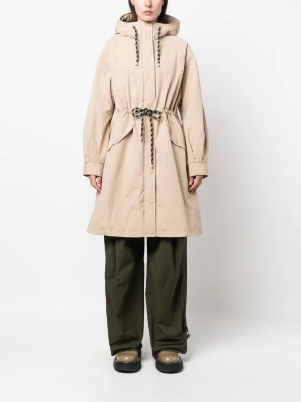 Woolrich long-line Drawstring Parka Coat | Neutrals | FARFETCH