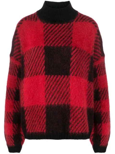 Woolrich checked-intarsia knitted jumper
