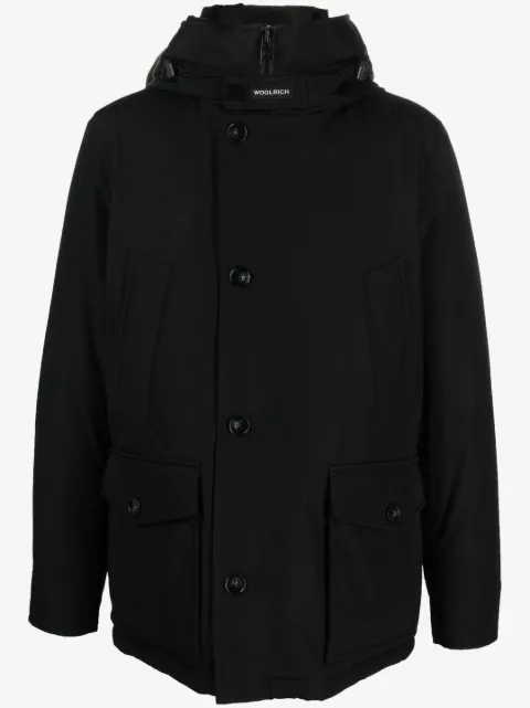 Woolrich Arctic button-up hooded down jacket