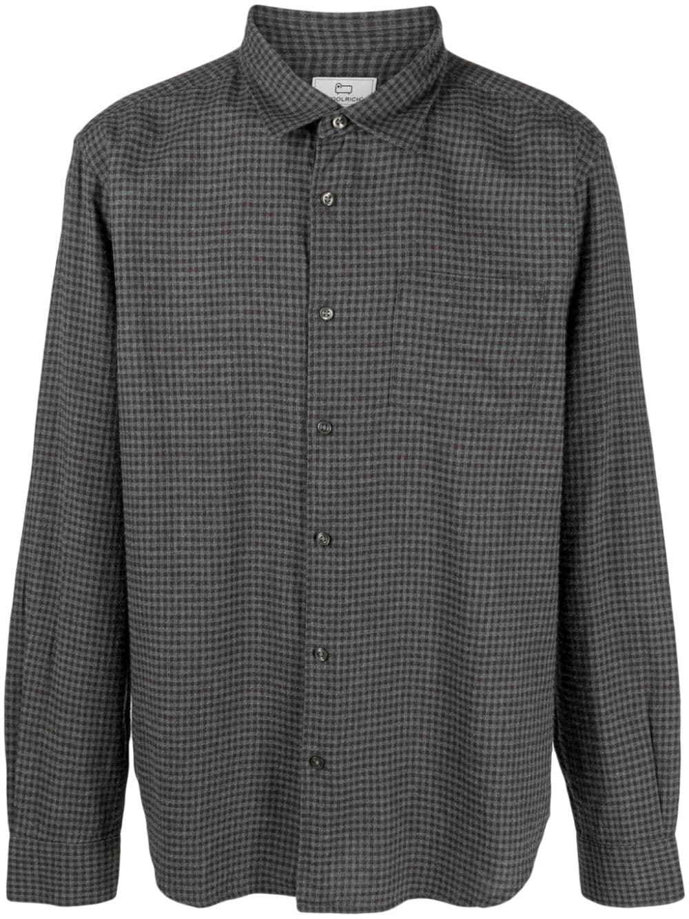 Woolrich Gingham-check Cotton Shirt In Grey