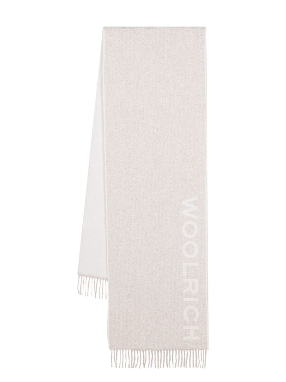 Woolrich Sjaal met intarsia logo Beige
