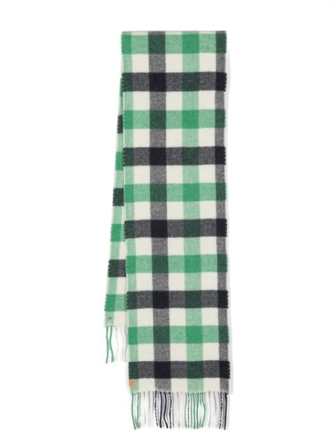 Woolrich Kids check-pattern wool blend scarf