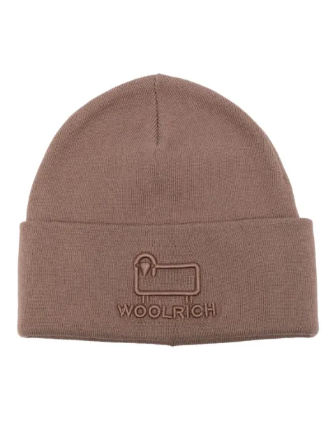 Woolrich logo-embroidered cotton-wool beanie