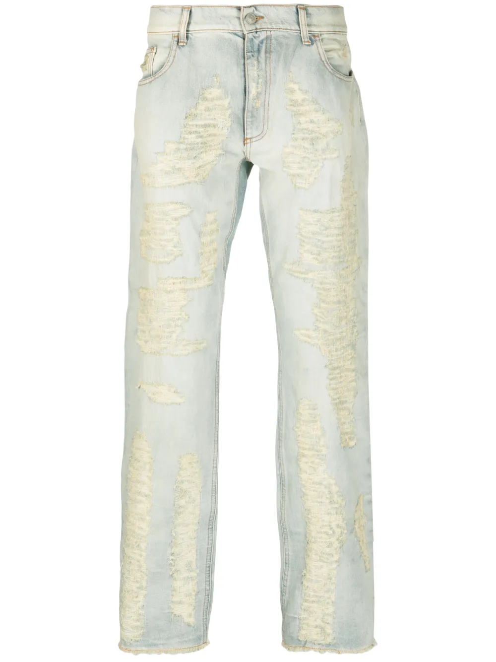 1017 ALYX 9SM ripped mid-rise straight-leg jeans | Neutrals | Image 1