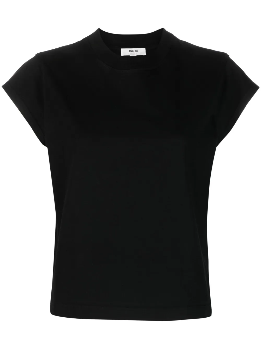 Shop Agolde Crew Neck Short-sleeve T-shirt In Black