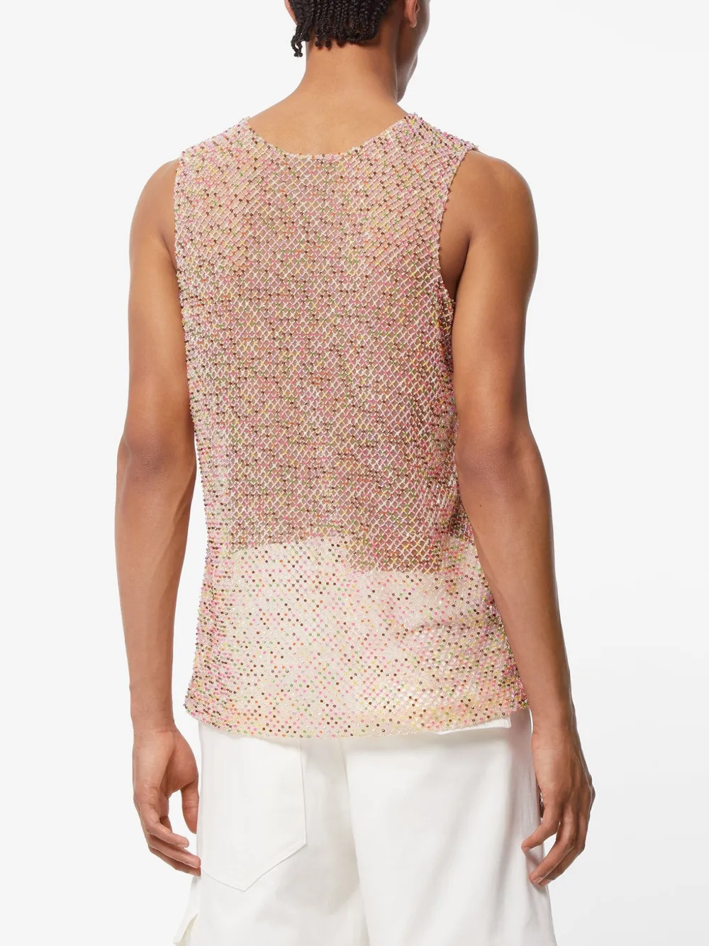 GCDS Tulen tanktop Beige
