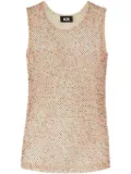 GCDS tulle tank top - Neutrals