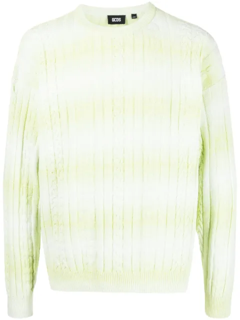 GCDS braid-detailed cotton sweatshirt
