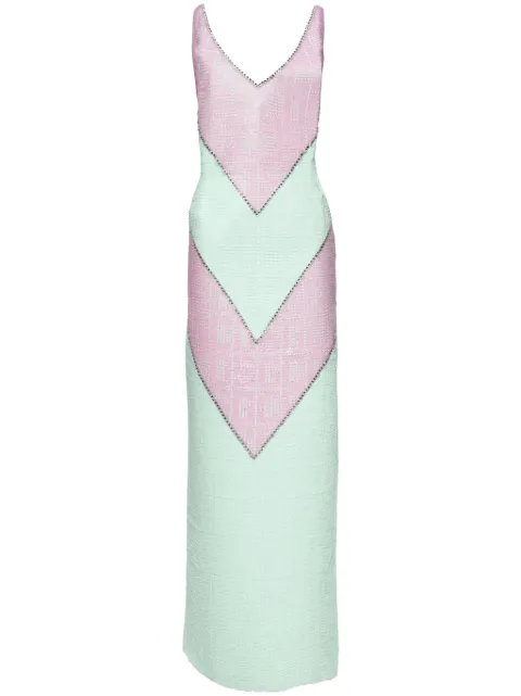 GCDS vestido midi Monogram Macramé