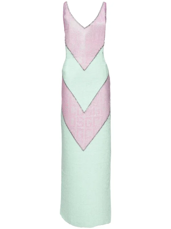 gcds pink dress Asymmetric Skirt Printed Dress In Pink