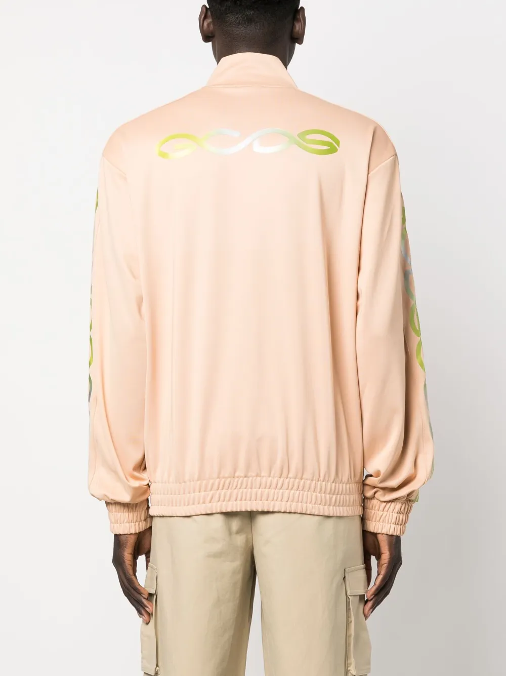 Gcds Reflective Logo-print Sweatshirt In Neutrals