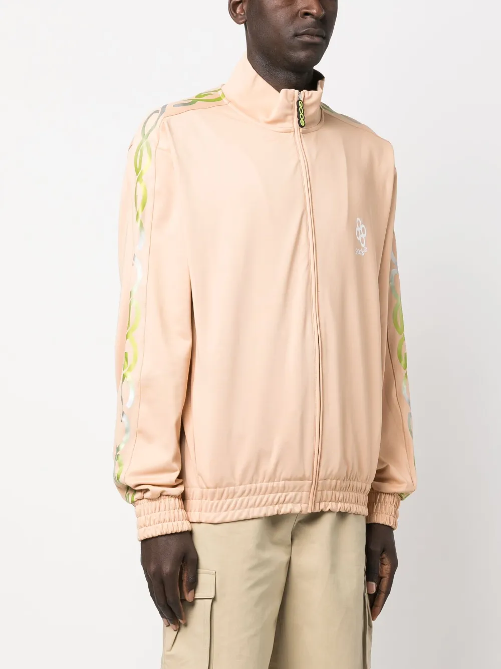 Gcds Reflective Logo-print Sweatshirt In Neutrals