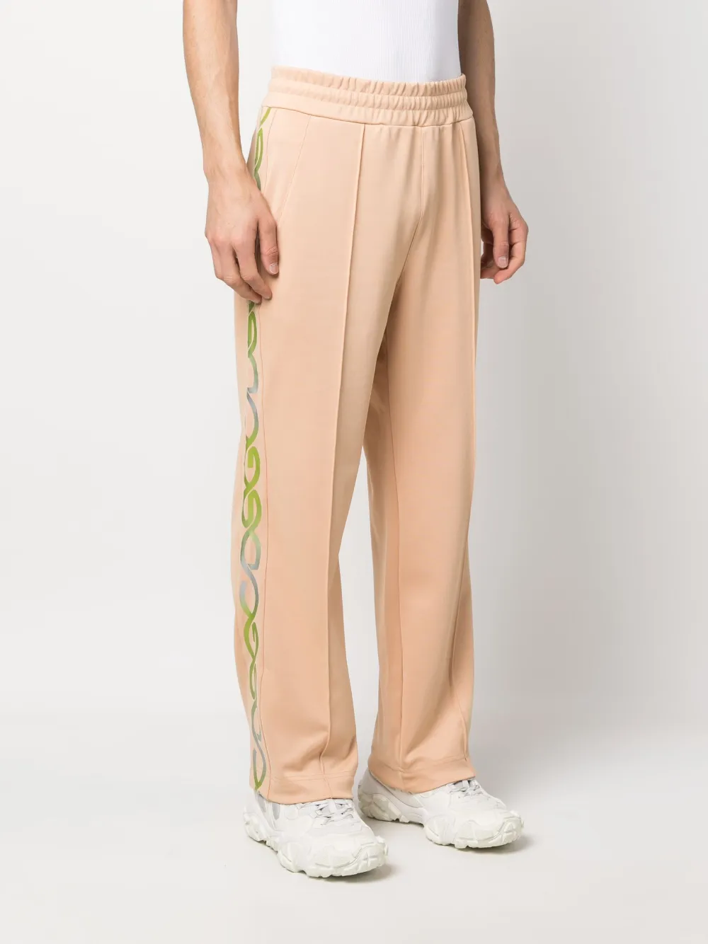 Gcds Logo-print Track Trousers In Nude