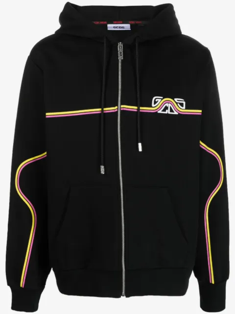 GCDS hoodie zippé à logo