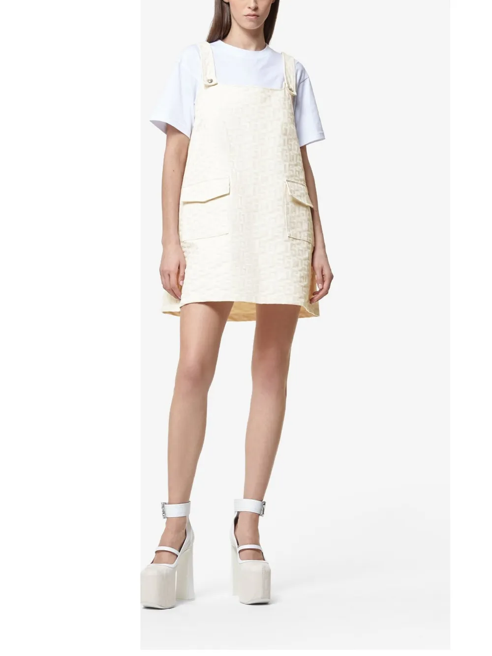 GCDS Monogram mini-jurk Wit