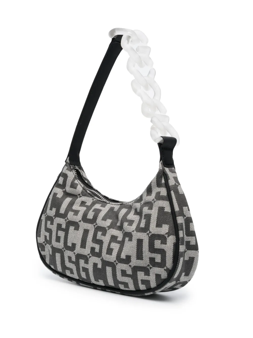  Gcds Monogram Chain-link Shoulder Bag - Black 