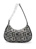 GCDS monogram chain-link shoulder bag - Black