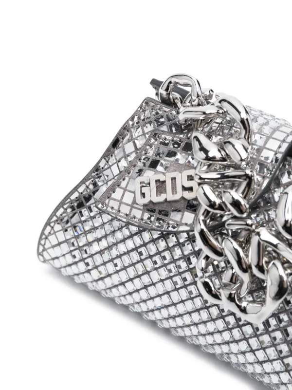 【GCDS】Comma ミラーバッグ マイクロ GCDS Micro Comma Mirror Bag | Silver | FARFETCH TW